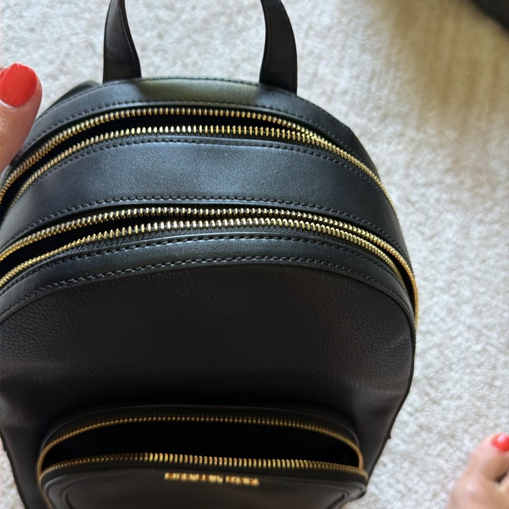Michael Kors black leather back pack - Picture 2 of 3